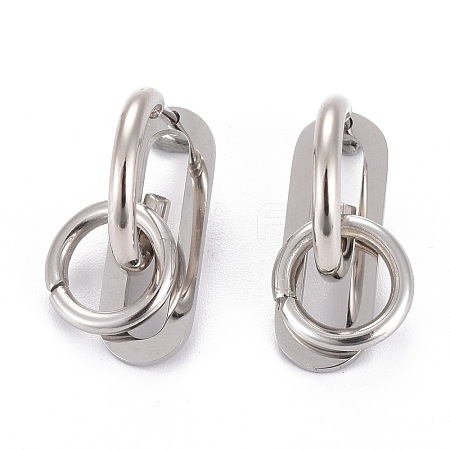 304 Stainless Steel Half Hoop Earrings EJEW-F257-04P-1