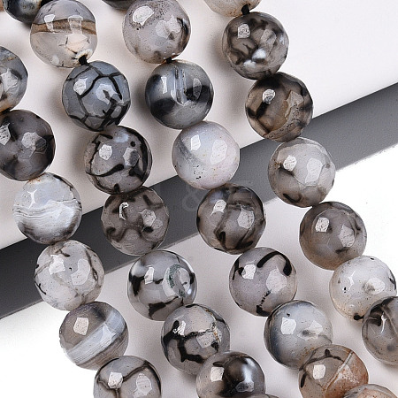 Dyed & Heated Natural Fire Crackle Agate Beads Strands G-N359-01B-04-1