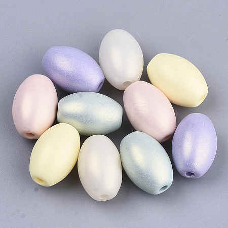 Spray Painted Acrylic Beads MACR-T037-02-1
