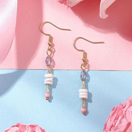 Glass Dangle Earrings EJEW-JE06277-1