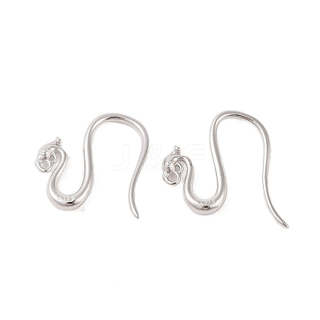 925 Sterling Silver Hoop Earrings Findings STER-B004-15P-1