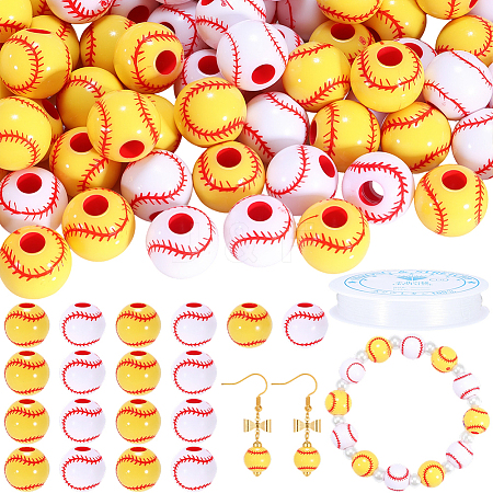 200Pcs Acrylic Beads OACR-PA0001-66A-1