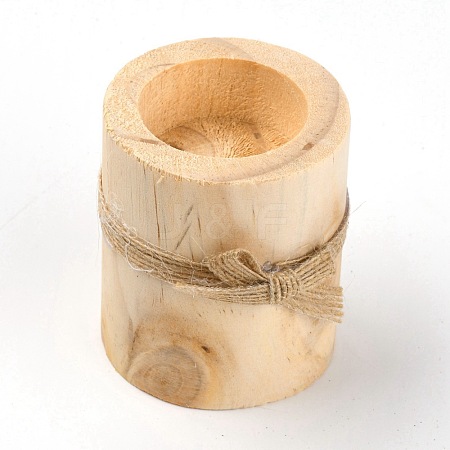 Schima Wood Candle Holder DJEW-WH0037-19B-1