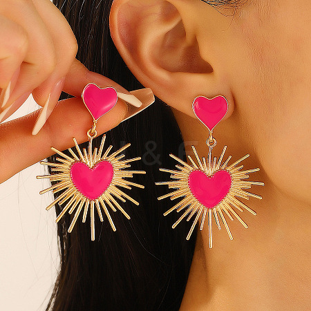 Alloy Dangle Stud Earrings WG153F0-08-1