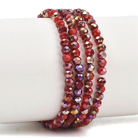 Electroplate Glass Beads Stradns EGLA-H114-02B-02-1