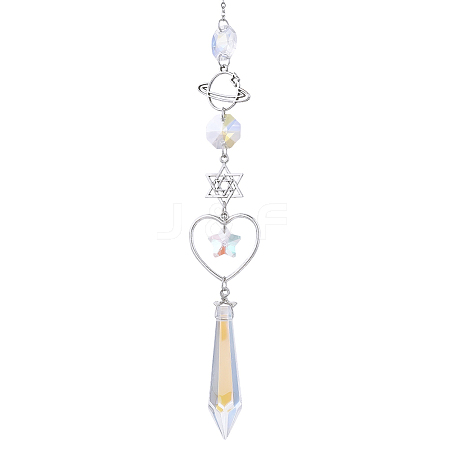 1Pc Alloy Planet Moon Hanging Ornaments AJEW-CN0001-06-1