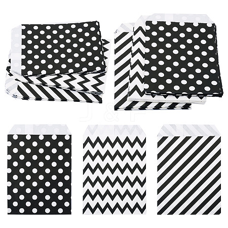 45Pcs 3 Styles Rectangle Kraft Paper Bags CARB-TA0001-14A-1