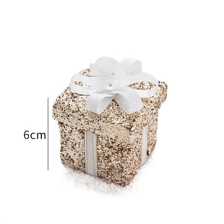 Christmas Glitter Foam Gift Box Pendant Decorations PW-WGA66E9-03-1