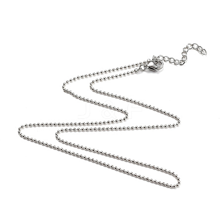 304 Stainless Steel Ball Chain Necklaces NJEW-JN02912-02-1