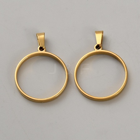 Stainless Steel Open Back Bezel Pendant Cabochon Settings STAS-WH0033-58G-1