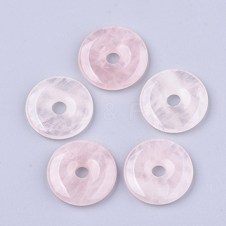 Natural Rose Quartz Pendants G-S349-22A-01-1