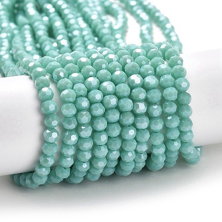 Electroplate Opaque Glass Beads Strands EGLA-A035-P4mm-A14-1