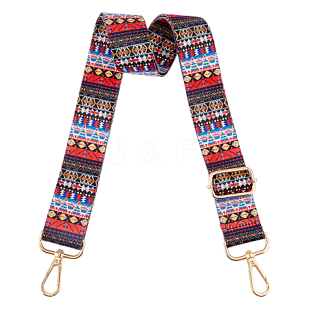 Adjustable Ethnic Style Polyester Wide Bag Straps FIND-WH0111-337A-1