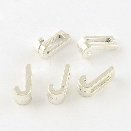 Antique Silver Plated Alloy Letter Slide Charms TIBEP-S296-J-RS-1