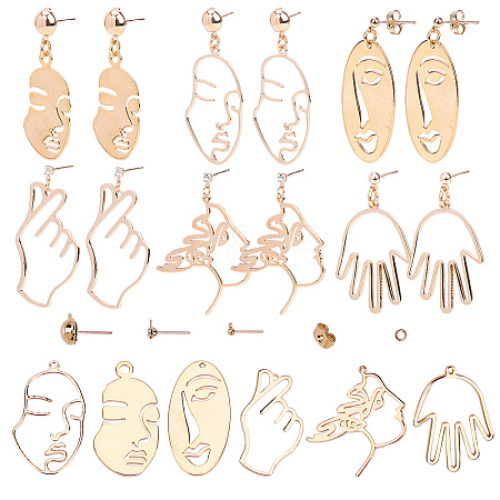 SUNNYCLUE DIY Human Body Theme Earring Making Kits DIY-SC0011-78G-1