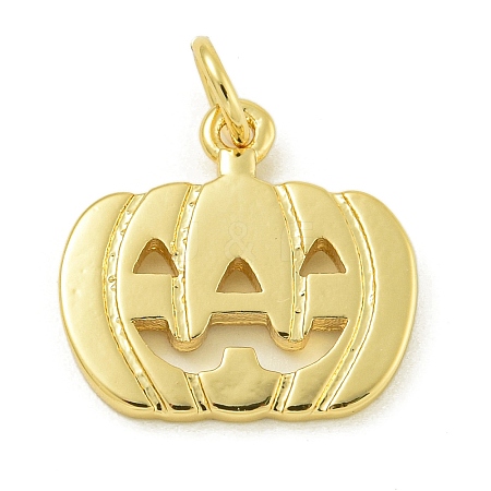 Halloween Theme Rack Plating Brass Pendants KK-Z067-18G-06-1