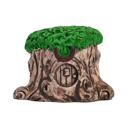Artificial Tree House Resin Display Decorations DJEW-S002-02B-1