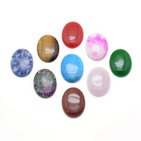 Natural & Synthetic Mixed Stone Cabochons G-P393-I-1