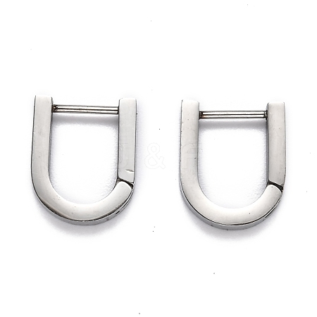 304 Stainless Steel Huggie Hoop Earrings STAS-H156-12A-P-1