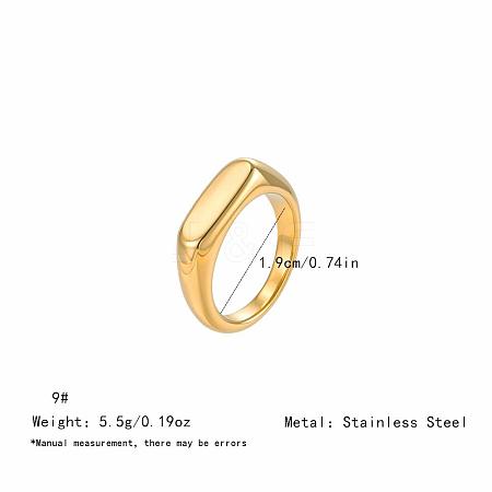 Irregular 304 Stainless Steel Finger Rings for Women SA8524-32-1