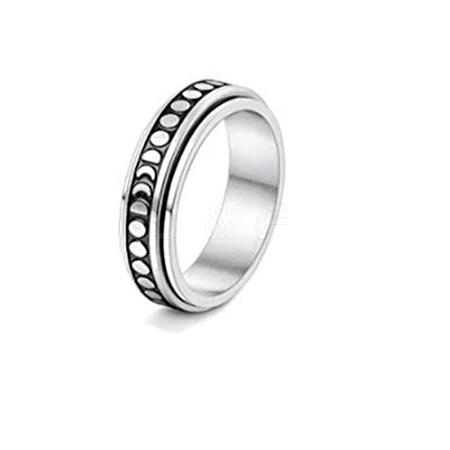 201 Stainless Steel Rotating Fidget Band Ring LS-MATO-PW0001-059D-06-1