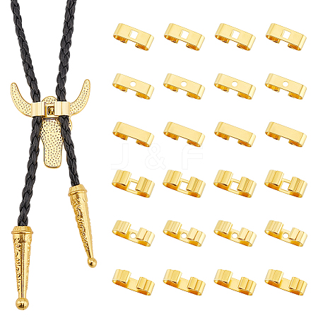 120Pcs 3 Styles Brass Bolo Tie Slides Clasp Accessories KK-PH0011-01-1