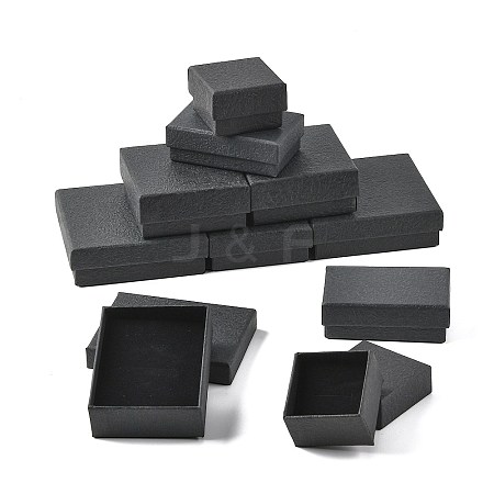 10Pcs 5 Styles Texture Paper Jewelry Gift Boxes OBOX-FS0001-01A-1