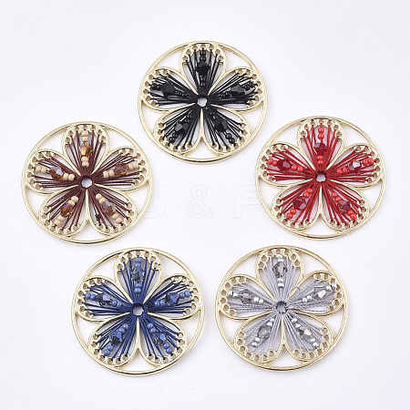 Polyester Thread Woven Pendants FIND-S319-12-1