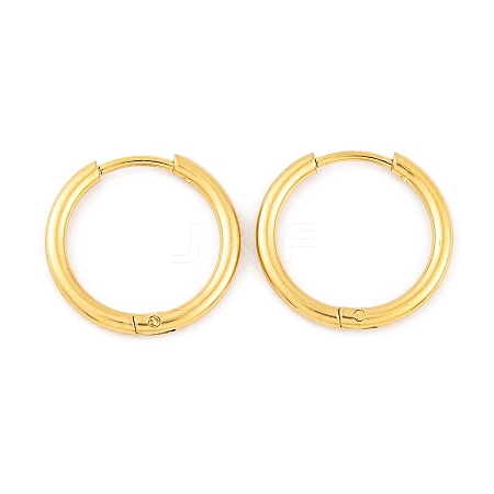 Ion Plating(IP) Round Ring 304 Stainless Steel Hoop Earrings for Women LS-EJEW-G388-02B-G-1