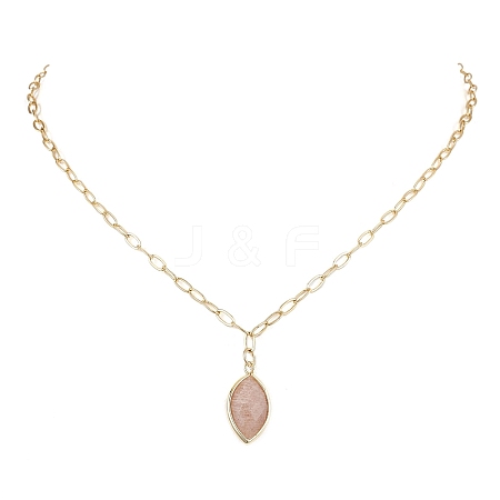 Brass Paperclip Chain Necklaces for Women NJEW-JN04981-1