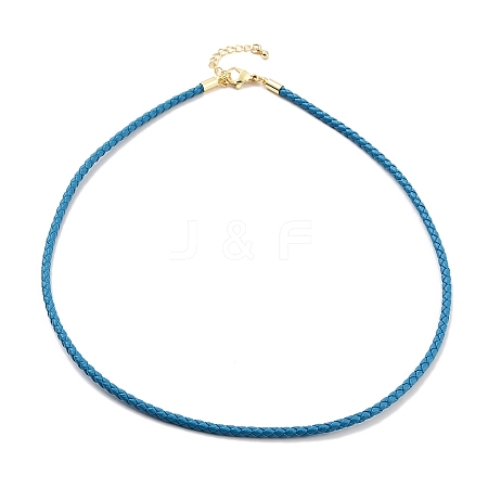 Braided Round Imitation Leather Bracelets Making BJEW-H610-01G-13-1