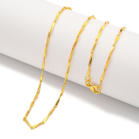 Triangle Brass Link Chain Necklaces for Women NJEW-G084-06G-1