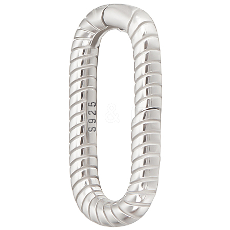 1Pc 925 Sterling Silver Spring Gate Rings STER-BBC0008-04-1