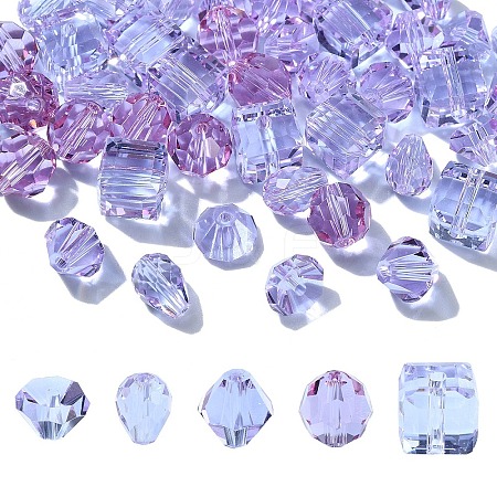 50Pcs 5 Styles Imitation Austrian Crystal Beads FIND-YW0004-71B-1