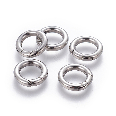 Tarnish Resistant 304 Stainless Steel Spring Gate Rings LS-STAS-D070-01P-1