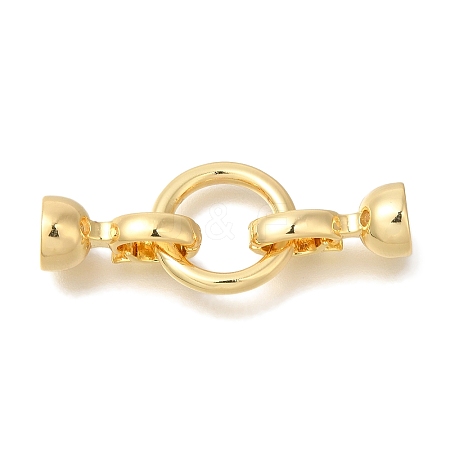 Brass Fold Over Clasps KK-K389-018G-1