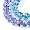 Baking Paint Transparent Glass Beads Strands DGLA-A035-T4mm-A06-4