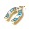 Brass Resin Pendants KK-C262-54G-2