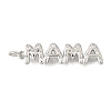 Mother's Day Brass Micro Pave Cubic Zirconia Pendants KK-V007-26P-1