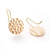 Hammered Brass Earring Hooks X-KK-S345-209-1