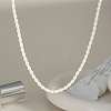 Elegant French Style Imitation Pearl Rice Beaded Necklaces with Stainless Steel End Chains for Women BJ9351-1