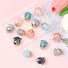 14Pcs 7 Colors UV Plating Opaque Acrylic Beads MACR-SC0002-53-7