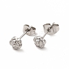 Non-Tarnish 304 Stainless Steel Flower Stud Earrings for Women EJEW-C004-04P-1