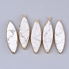 Electroplate Natural Howlite Big Pendants G-S344-86C-1