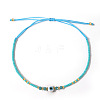 Glass Seed Beads & Resin Braided Bead Bracelets LS-TK7632-3-1