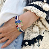 100Pcs 10 Colors Transparent Enamel Acrylic Beads TACR-CD0001-09-7