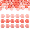 45Pcs 3 Colors Round Silicone Focal Beads SIL-TAD0001-01H-1