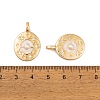 Brass Micro Pave Cubic Zirconia Pendants KK-E108-27G-3