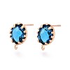 Brass Stud Earring Findings KK-S365-004B-1