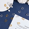 36Pcs 2 Colors Brass Clip-on Earring Findings KK-BBC0016-11-4